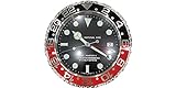 Rolex Fashion Luxury Réplica reloj de pared (rojo y negro)