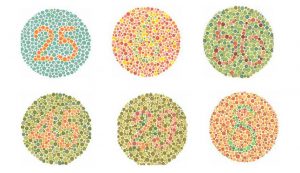 Tarjetas del Test para daltonicos 